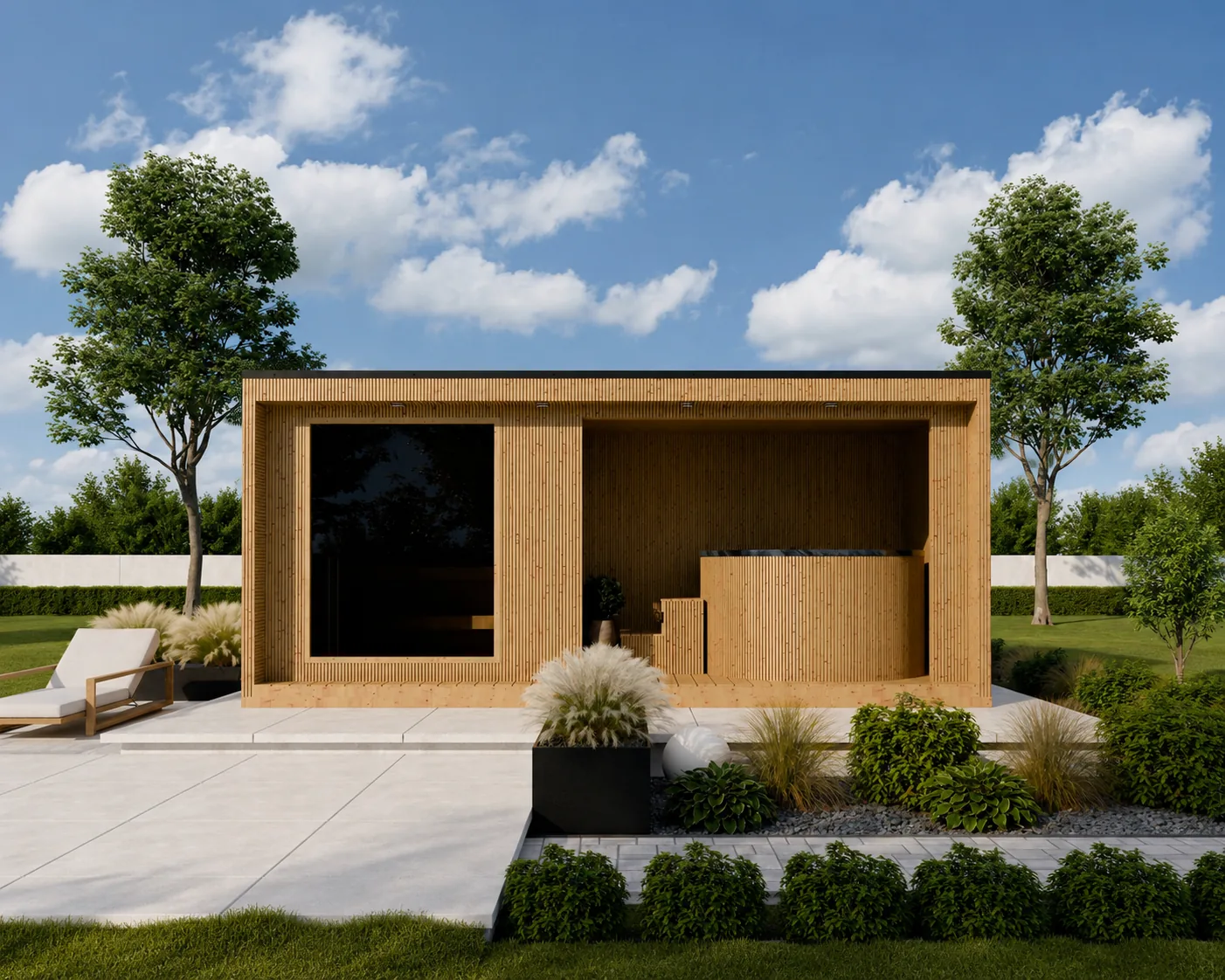 600 × 240 cm-es Wellax wellness pavilon