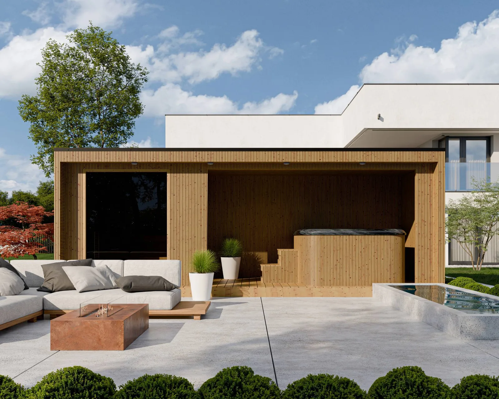 700 × 240 cm-es Wellax wellness pavilon